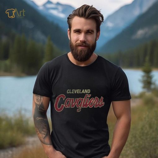 ’47 Men’s Cleveland Cavaliers Black Crosstown Script Franklin T Shirt