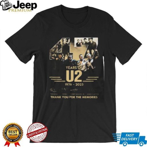 47 Years Of U2 1976 – 2023 Thank You For The Memories T Shirt