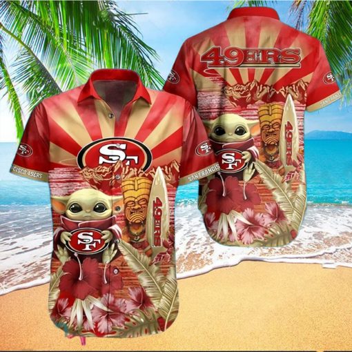 49Ers Baby Yoda Star Wars Beach Summer Hawaiian Shirt