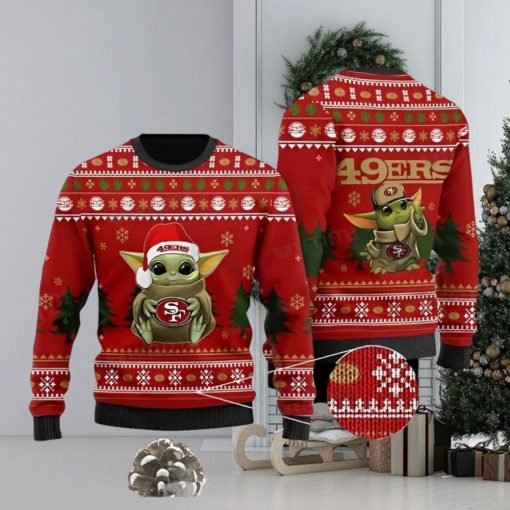 49ers Christmas Sweater Baby Yoda San Francisco 49ers Gift