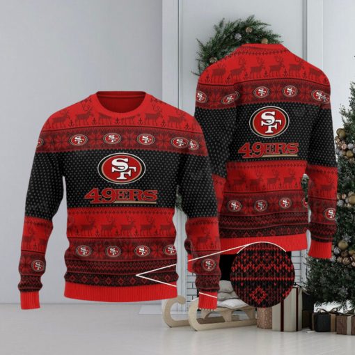 49ers Christmas Sweater Dot Pattern San Francisco 49ers Gift