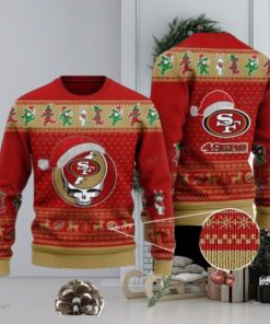 49ers Christmas Sweater Grateful Dead Santa Hat San Francisco 49ers Gift