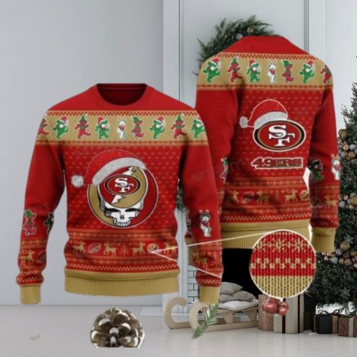 49ers Christmas Sweater Grateful Dead Santa Hat San Francisco 49ers Gift