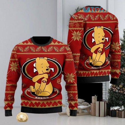 49ers Christmas Sweater Pooh Bear San Francisco 49ers Gift