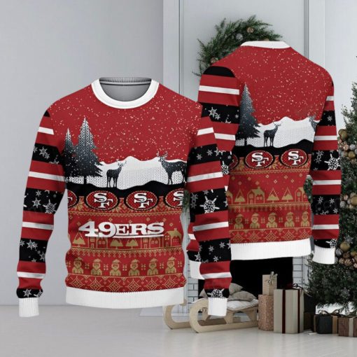 49ers Christmas Sweater Reindeer San Francisco 49ers Gift