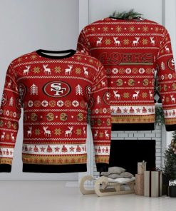 49ers Christmas Sweater Reindeer Snowflake San Francisco 49ers Gift