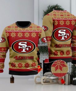 49ers Christmas Sweater Snowflake Pattern San Francisco 49ers Gift