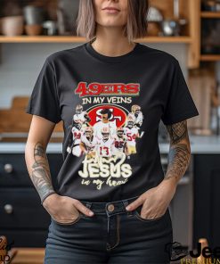 49ers In My Veins Jesus In My Heart 2023 Playoff Shirt