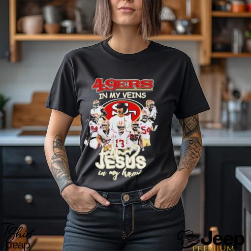 49ers In My Veins Jesus In My Heart 2023 Playoff Shirt