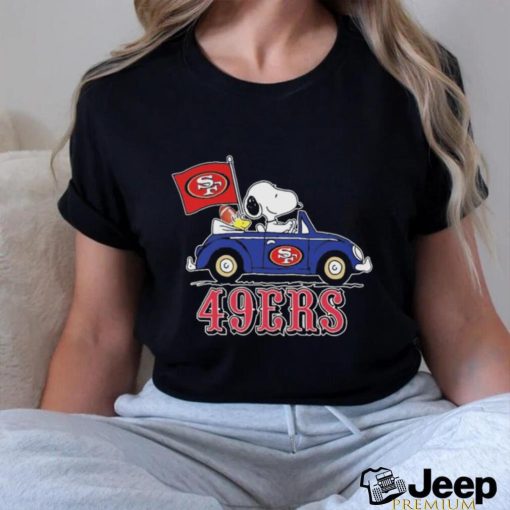 49ers Peanuts Snoopy And Woodstock Drive Car Shirt