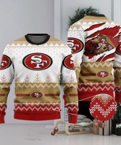 49ers Ugly Christmas Sweater Back Scratches Football Helmet San Francisco 49ers Gift