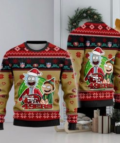 49ers Ugly Christmas Sweater Rick And Morty San Francisco 49ers Gift