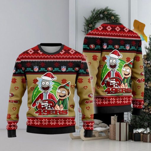 49ers Ugly Christmas Sweater Rick And Morty San Francisco 49ers Gift