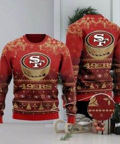 49ers Ugly Christmas Sweater Santa Claus Moon San Francisco 49ers Gift