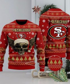 49ers Ugly Christmas Sweater Skull Wings San Francisco 49ers Gift