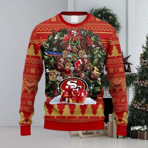 49ers Ugly Sweater Christmas Tree San Francisco 49ers Gift