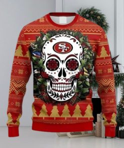 49ers Ugly Sweater Floral Skull San Francisco 49ers Gift