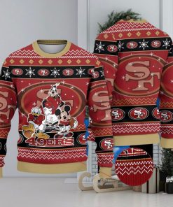 49ers Ugly Sweater Mickey Donald Goofy San Francisco 49ers Gift