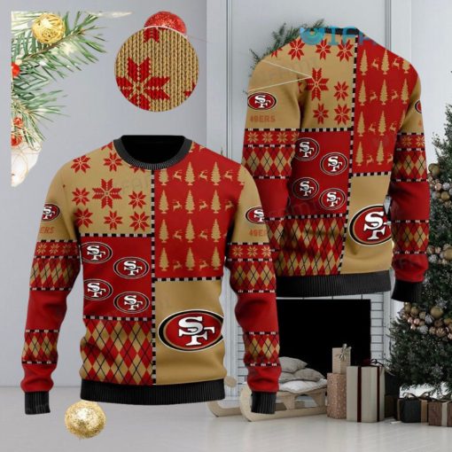 49ers Ugly Sweater Snowflake Logo Pattern San Francisco 49ers Gift