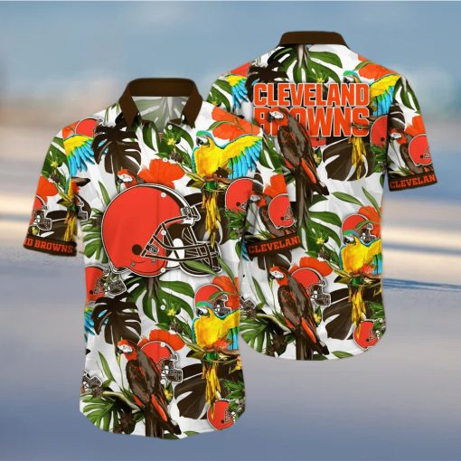 Trending NFL Cleveland Browns Flower Hawaiian Shirt