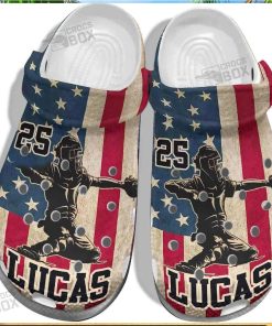 4Th Of July Usa Flag Baseball Crocs