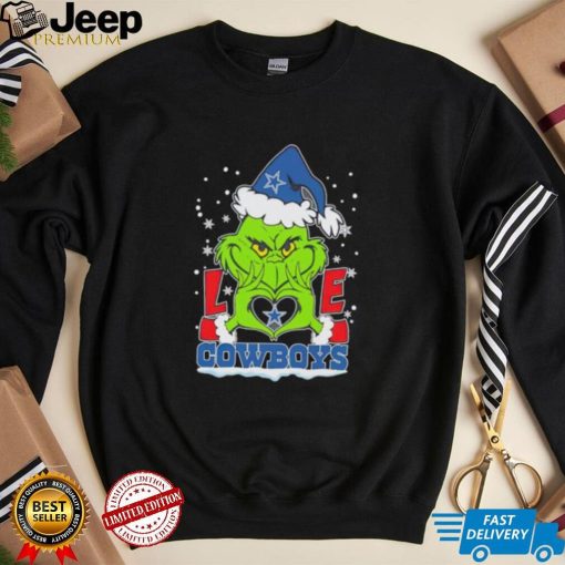 Santa Grinch love Dallas Cowboys shirt