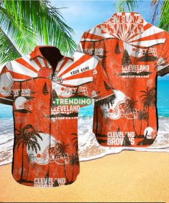 Cleveland Browns NFL Football Custom Name Hawaiian Shirt Unique Gift For Men And Women Fan hawaiian shirt