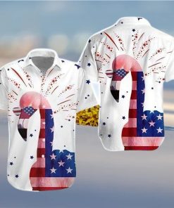 4th Of July Flamingo Hawaiian Shirt