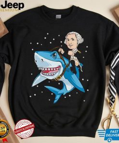 4th Of July George Washington Shark American Merica T Shirt