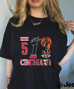 513 cincinnati sports teams logo reds and bengals shirt