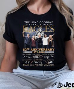 52nd Anniversary 1971 2023 Eagles Band The Long Goodbye Final Tour signatures Shirt