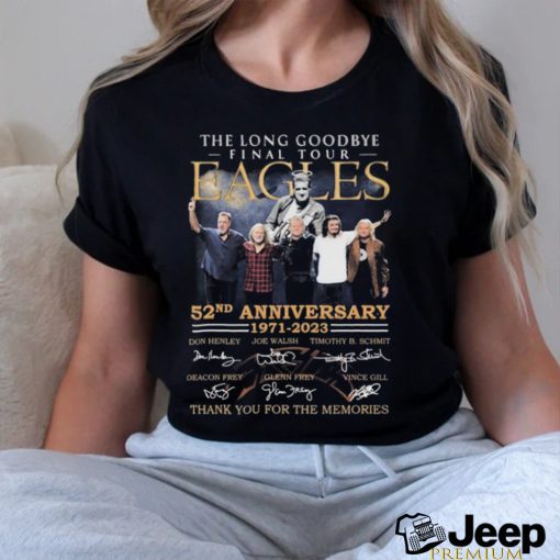 52nd Anniversary 1971 2023 Eagles Band The Long Goodbye Final Tour signatures Shirt