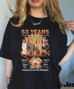 53 Years 1970 – 2023 Queen Signature Character Thank You For The Memories T Shirt