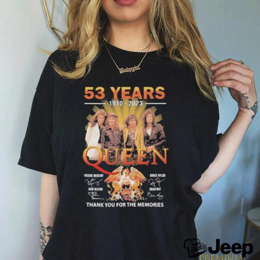 53 Years 1970 – 2023 Queen Signature Character Thank You For The Memories T Shirt