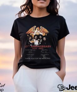 53th Anniversary Queen Band 1970 – 2023 Thank You For The Memories T Shirt