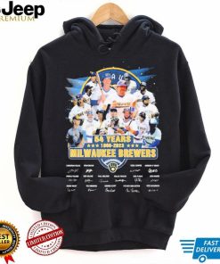 54 Years 19969 2023 Milwaukee Brewers Signature Shirt