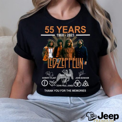 55 Years 1968 – 2023 Led Zeppelin Thank You For The Memories t shirt