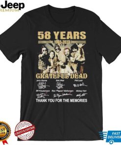 58 Years 1965 – 2023 Grateful Dead Thank You For The Memories T Shirt