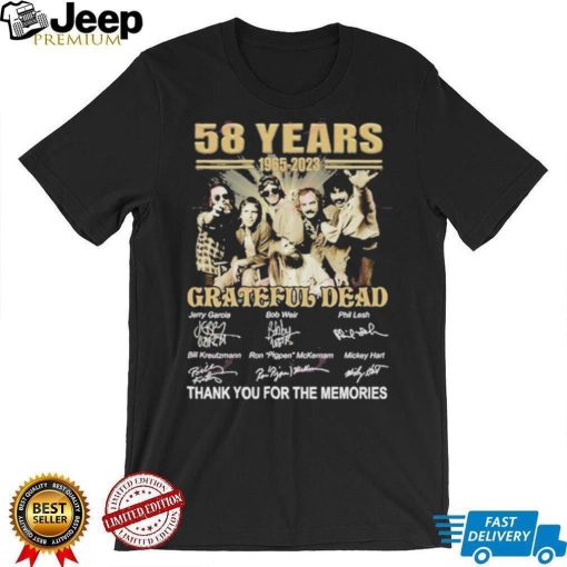 58 Years 1965 – 2023 Grateful Dead Thank You For The Memories T Shirt