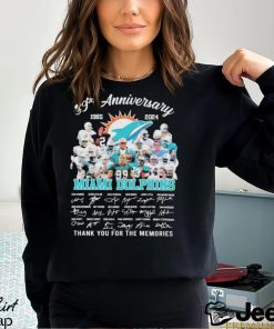 59th Anniversary 1965 2024 Miami Dolphins Thank You For The Memories Signatures shirt