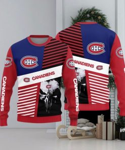 Montreal Canadiens Skull Pattern Knitted Sweater For Christmas