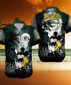 Green Bay Packers NFL Team Logo Baby Yoda Hawaiian Shirt
