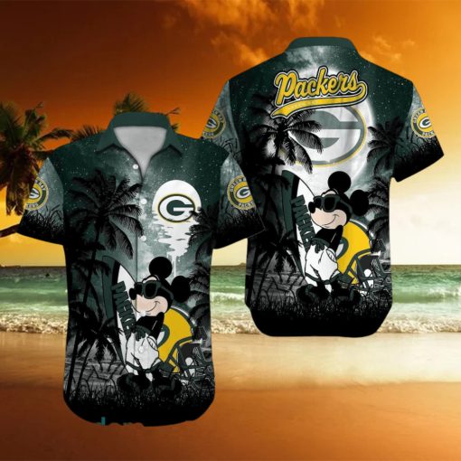 Green Bay Packers NFL Team Logo Baby Yoda Hawaiian Shirt