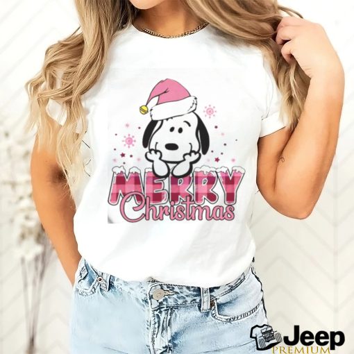 Cute Snoopy Peanut Santa Merry Christmas Shirt