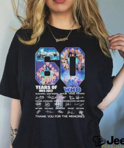 60 Years Of 1963 – 2023 Doctor WHO Signature Thank You For The Memories T Shirt