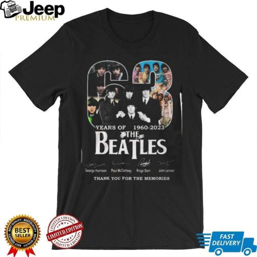 63 Years Of 1960 – 2023 The Baetles Thank You For The Memories T Shirt