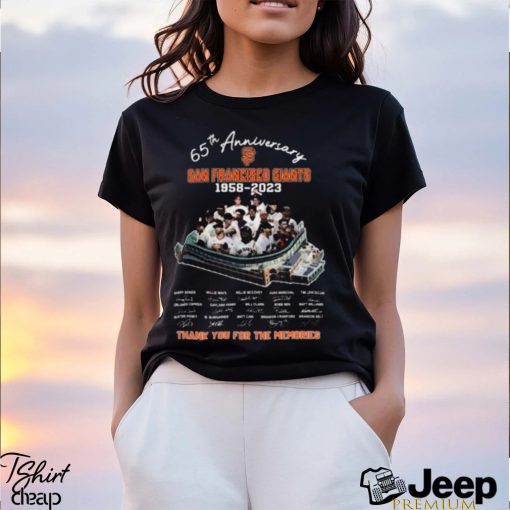 65th Anniversary San Francisco Giants 1958 – 2023 Thank You For The Memories T Shirt