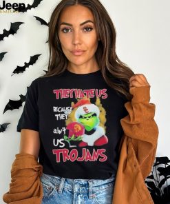 Santa Grinch Christmas They Hate Us Because Ain’t Us Usc Trojans Shirt