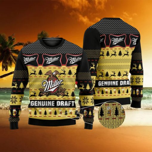 Miller Genuine Draft Ugly Miller Beer Ugly Gift Christmas 3D Sweater For Men And Women