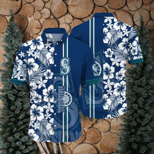 Seattle Mariners MLB Flower Unisex All Over Printed Hawaiian Shirt